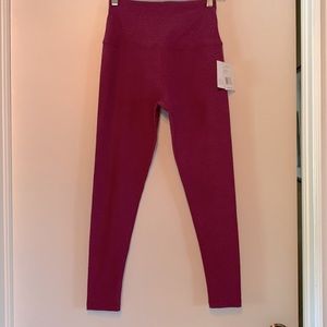 Beyond Yoga caught in the midi high-waisted purple leggings, size medium, NWT